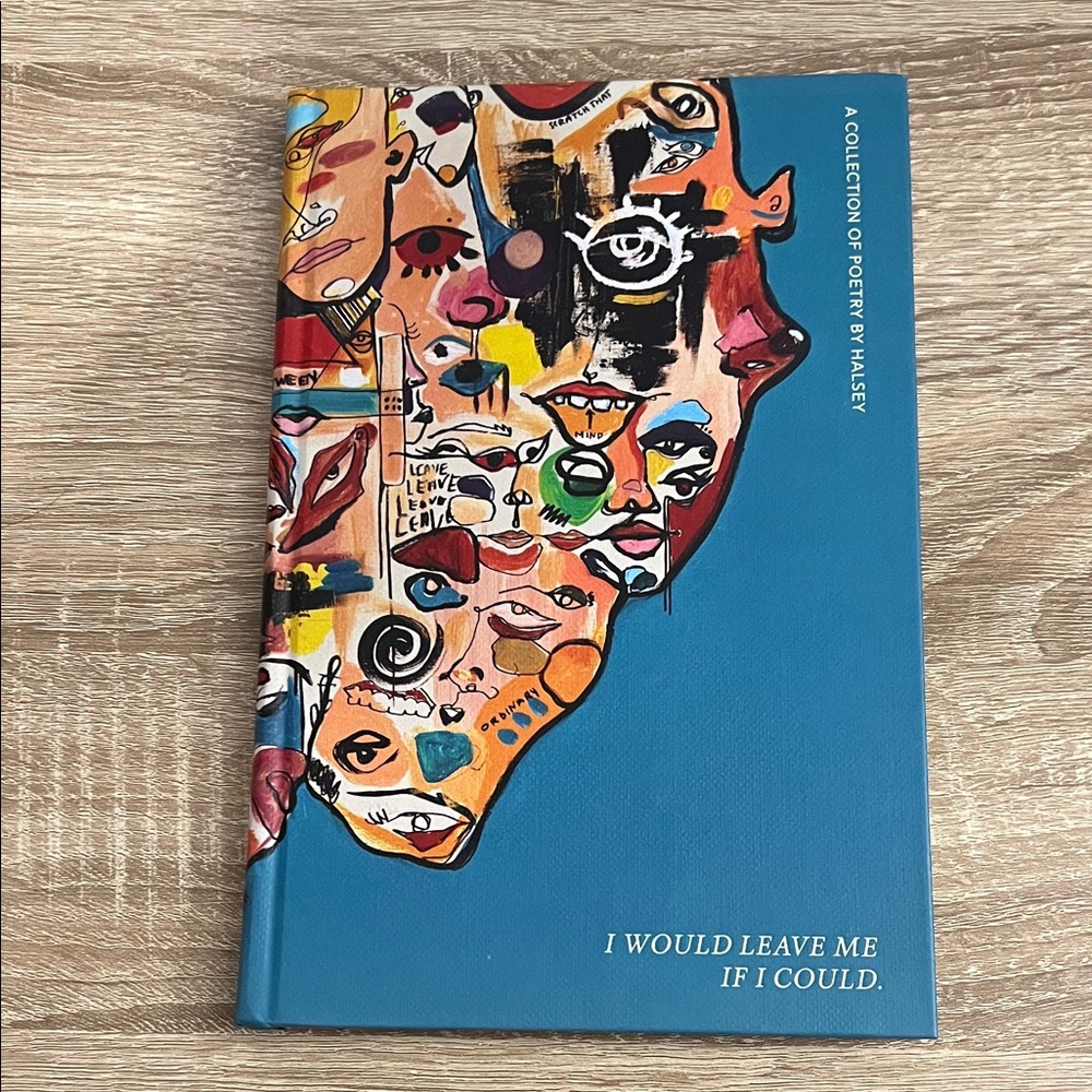 WILA Abstract Faces Art Book - Blue and Multicolor